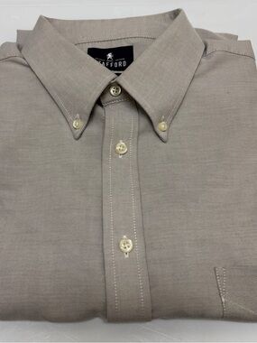 Stafford Button-Down Shirt in Light Gray